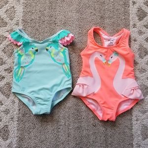Carter's Swimsuit Set Flamingo & Parrot 3 Months